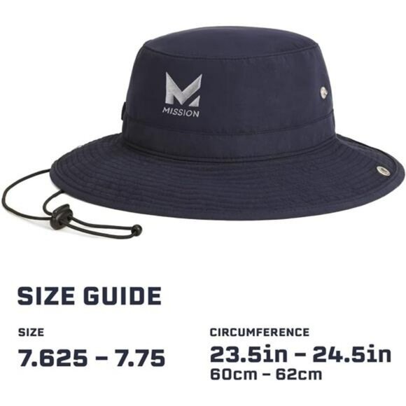 Unisex Cooling Bucket Hat Wide Brim Sun Hat UPF 50 Lightweight Outdoor Cap - Picture 6 of 7